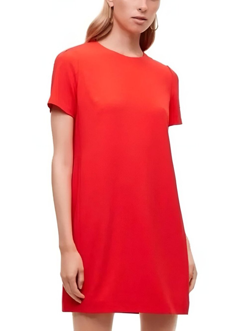 Aritzia Babaton Patricio Poppy Red Crepe Shift Dress 6